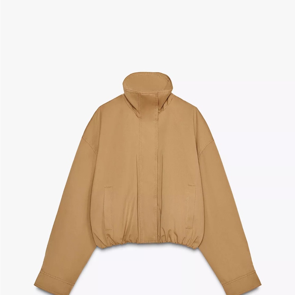 Zara Tan Bomber Jacket